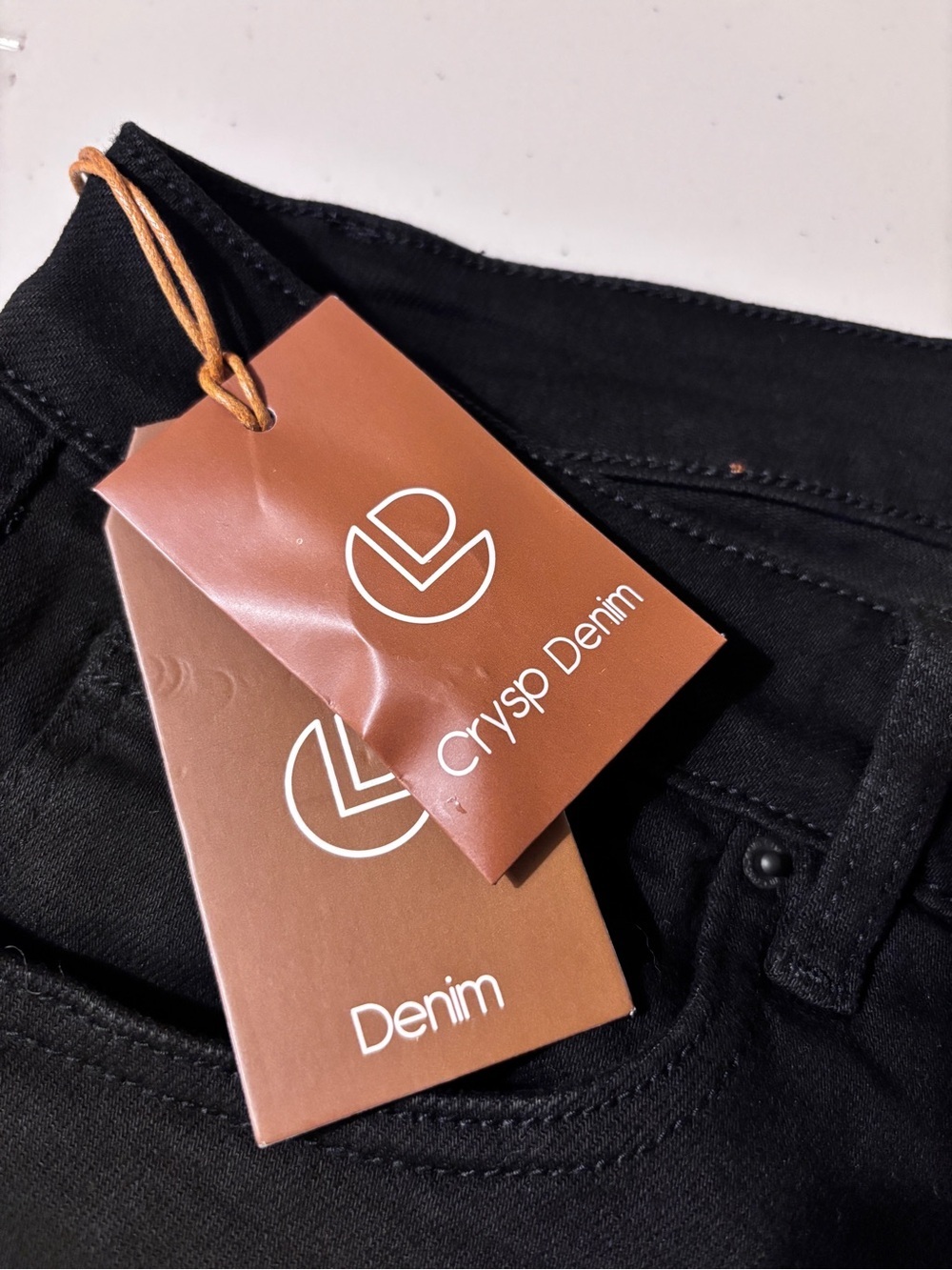 Crysp Denim Y2K Black Jorts Size 42 Ethmoid Skull Patch Jean Skinny Streetwear - Picture 10 of 11